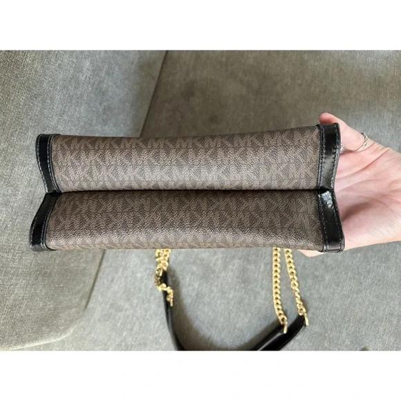 MICHAEL KORS Whitney Signature Small Logo Brown Purse, Wallet, Dustbag MSRP $457